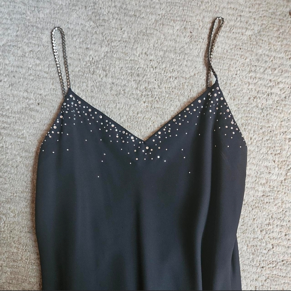 Dave & Johnny Black Dress with Rhinestone Accents